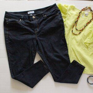Lane Bryant -Dk Blue Essential Stretch Mid-Rise Skinny Jeans - Womens 18